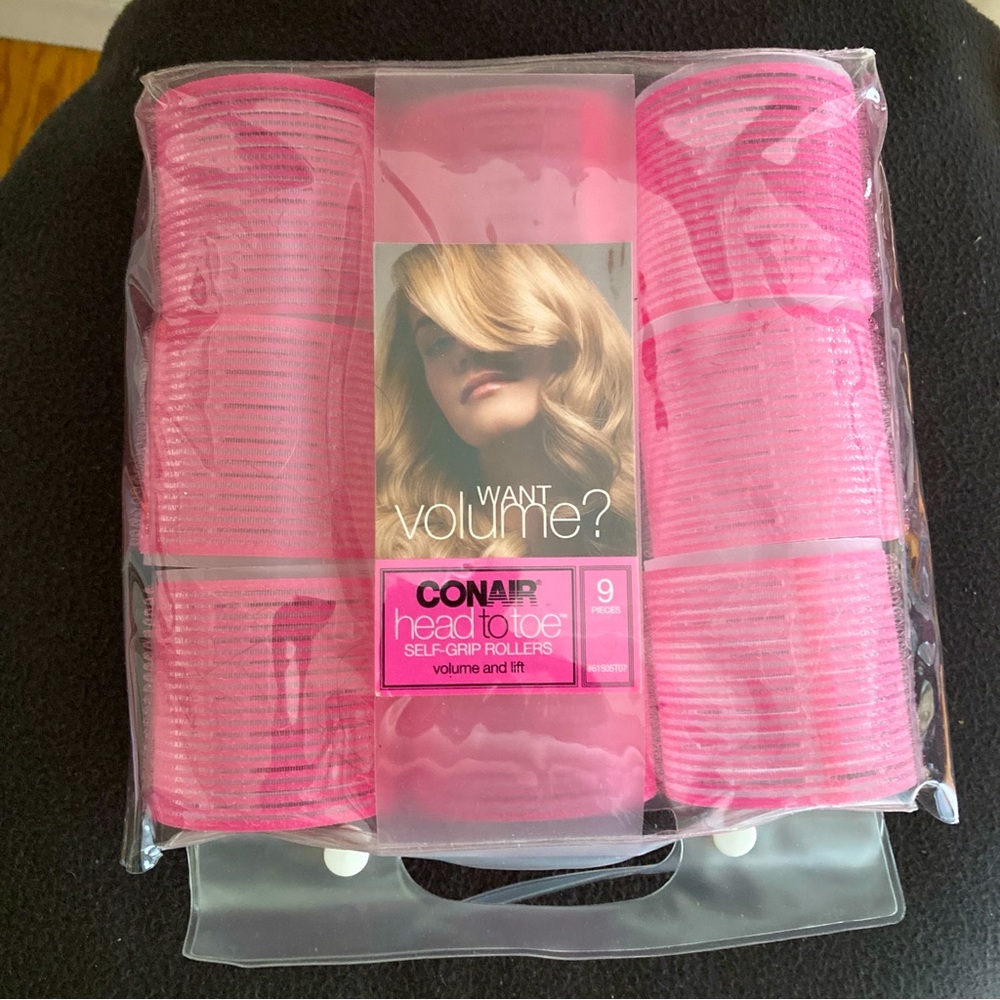 Conair Pink Self-Grip Rollers like new. Case & curlers in perfect condition!